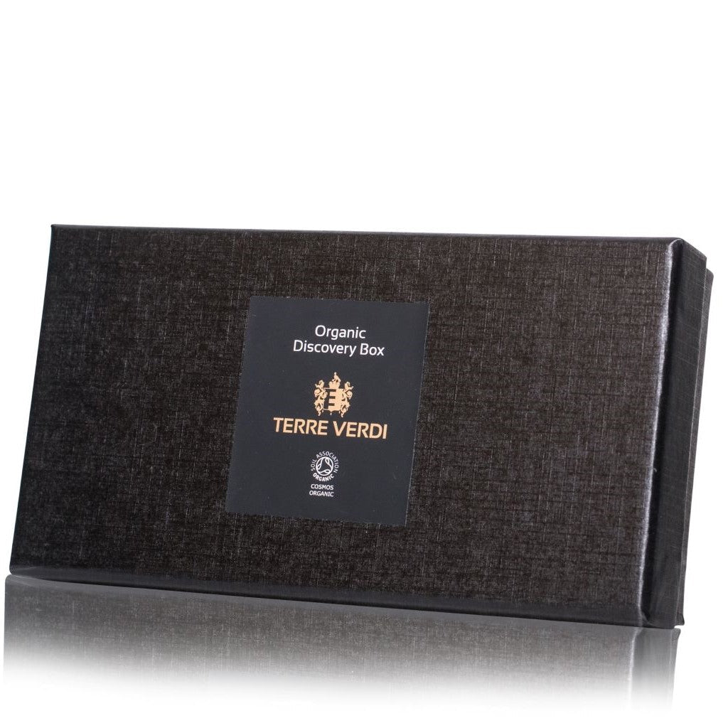 Terre Verdi Organic Skincare Organic Beauty Gift set black textured discovery box