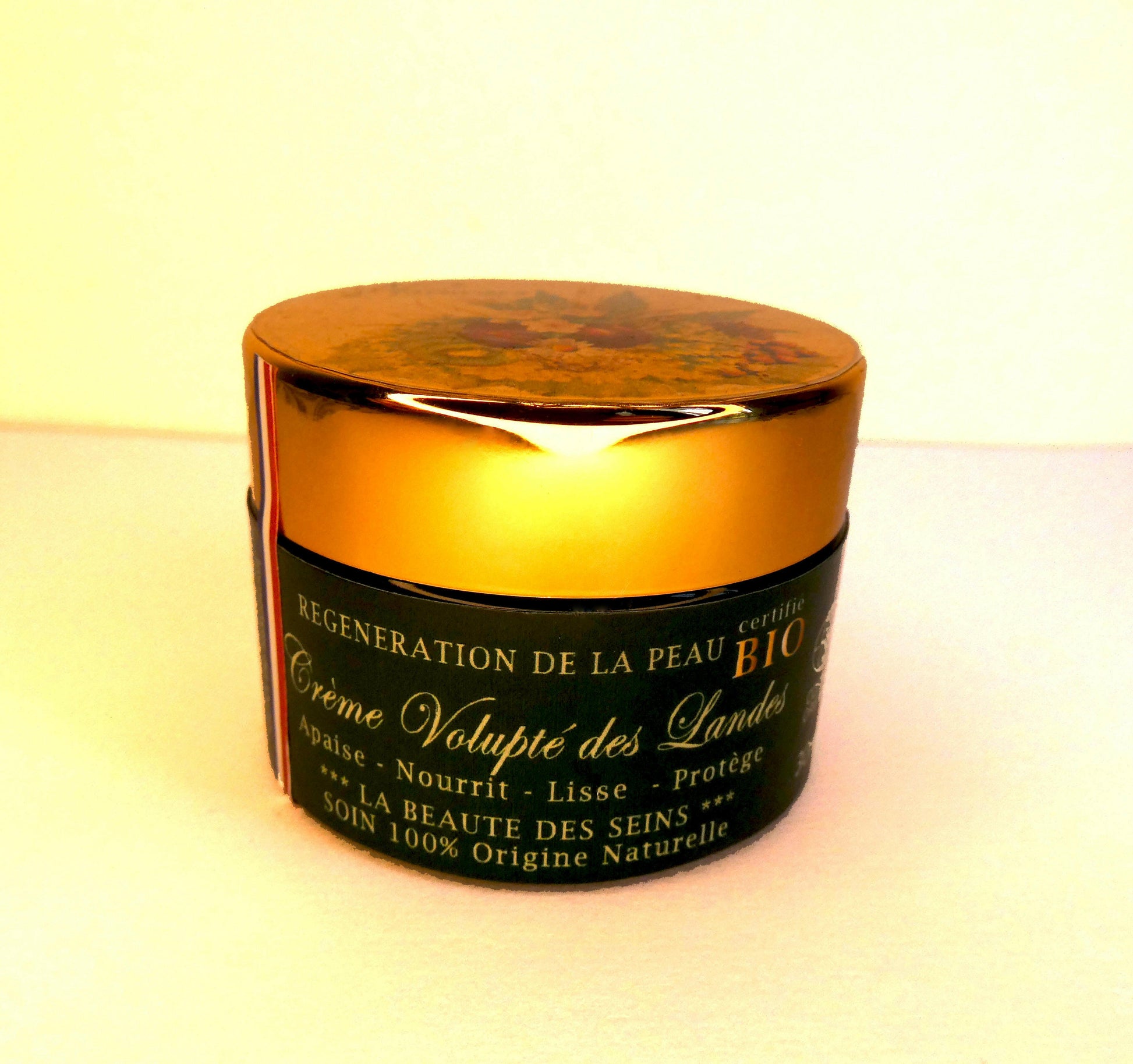 Prix PRO natural bust enhancement skincare jar by Agnès' Petit Paris Skincare with gold lid